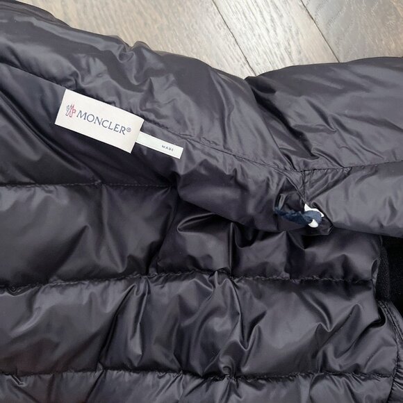 Moncler MAGLIONE Tricot Wool Knit & Quilted Down Cardigan Black Coat Women Large - Picture 8 of 11